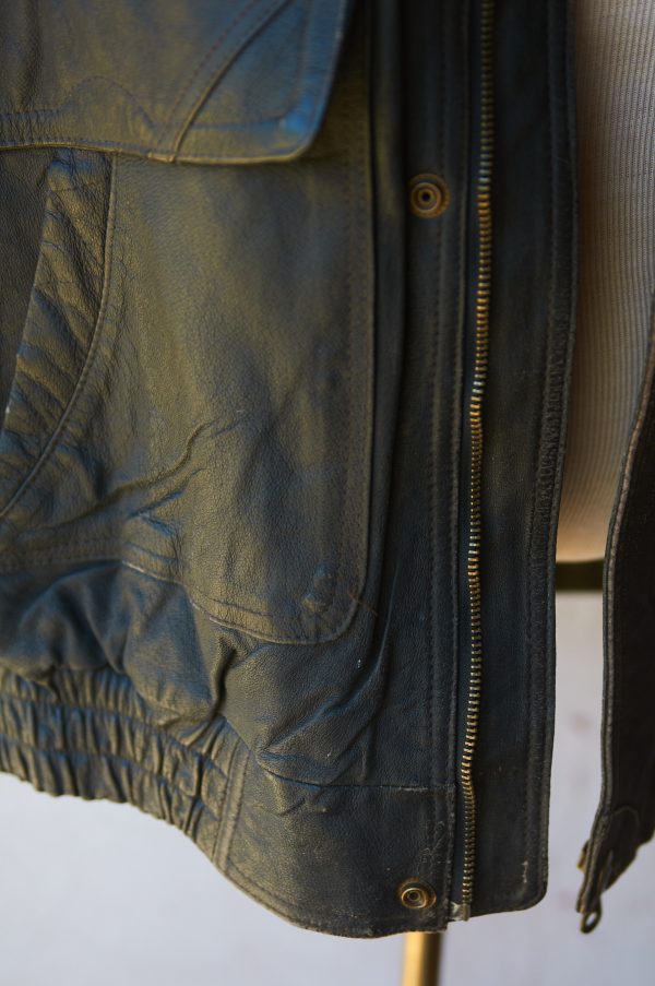 Chaqueta de cuero sin mangas talla L o XL Henrry Morell - Imagen 4