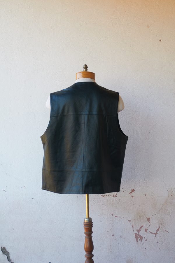 Chaqueta de cuero sin mangas - Imagen 4