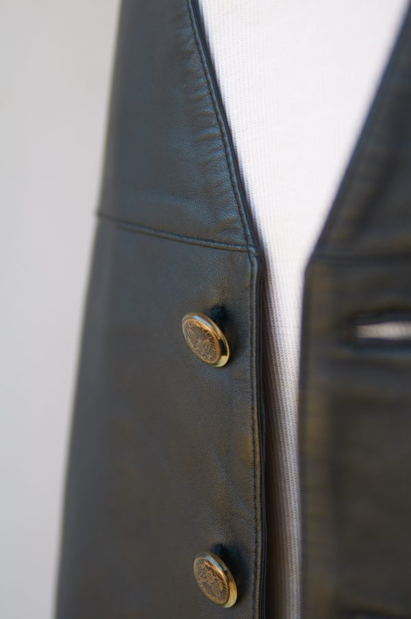 Chaqueta de cuero sin mangas - Imagen 5