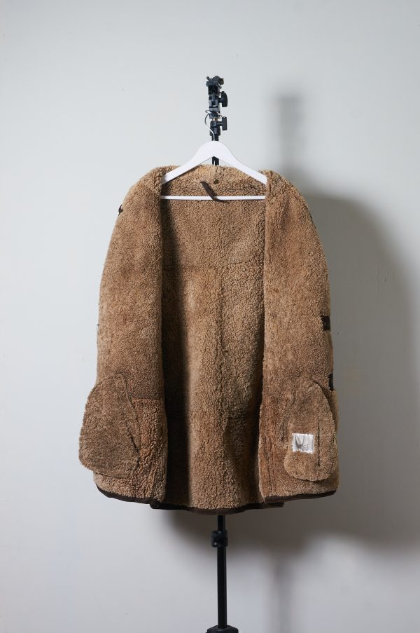 Shearling de cuero y lana de oveja talla L - Imagen 4