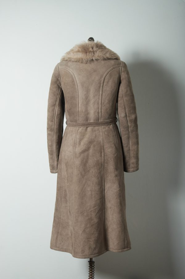 Shearling genuino de cuero y lana de oveja talla S/M (M) - Imagen 11