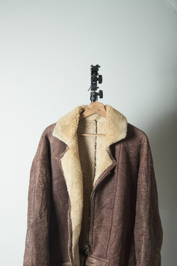 Shearling de cuero y lana de oveja talla L(H) - Imagen 3