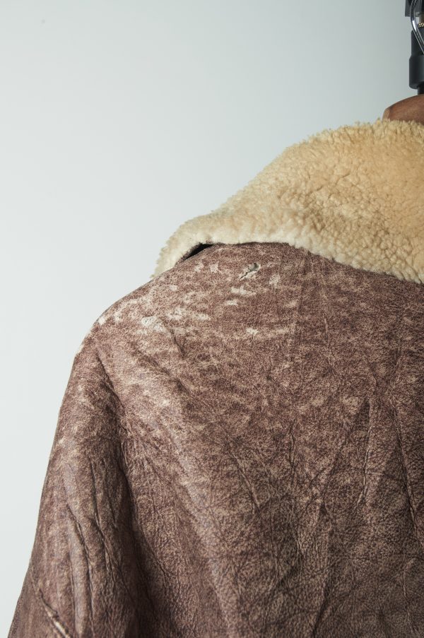 Shearling de cuero y lana de oveja talla L(H) - Imagen 8