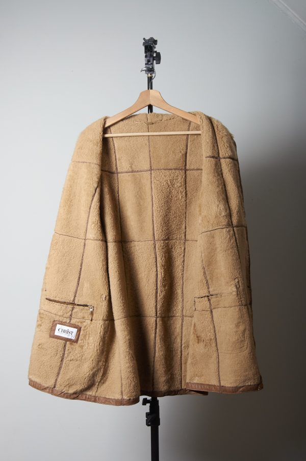 Shearling Werner Christ camel genuino - Imagen 9