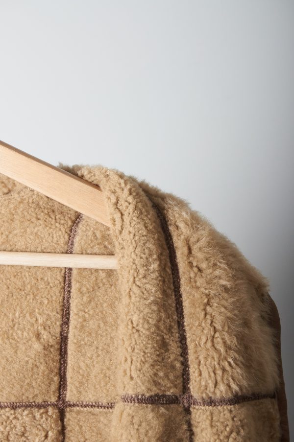 Shearling Werner Christ camel genuino - Imagen 8