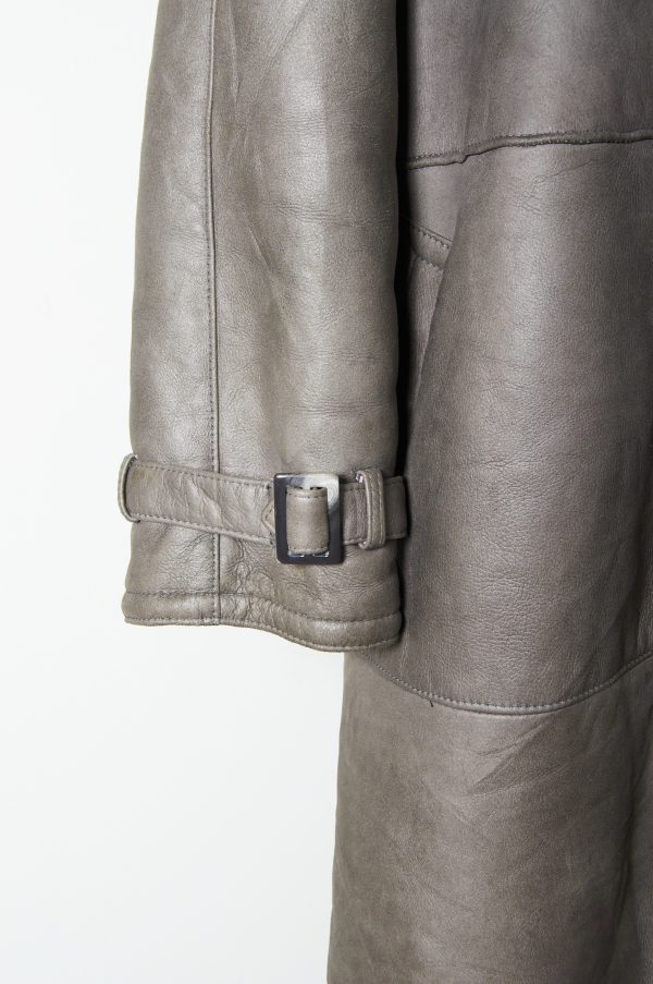Shearling genuino de cuero y lana de oveja XXL - Imagen 6