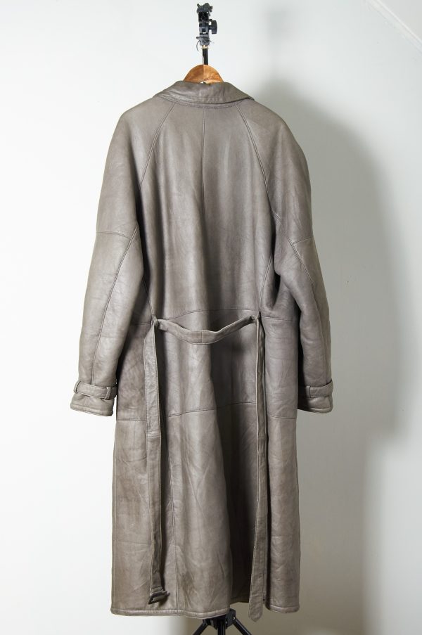 Shearling genuino de cuero y lana de oveja XXL - Imagen 7
