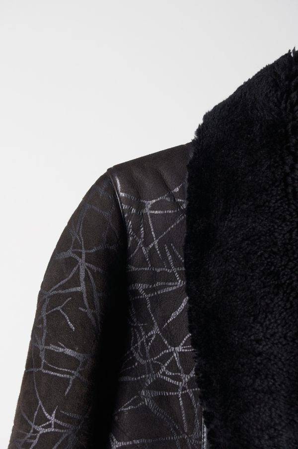 Shearling diseño crackelado talla S (M) - Imagen 2
