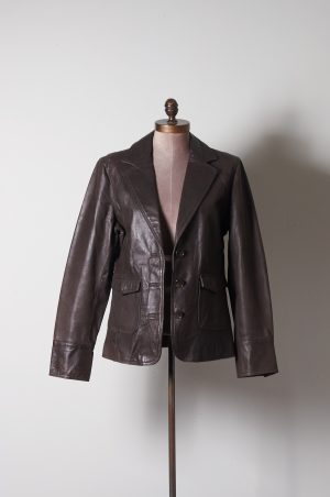 Chaqueta de cuero genuino talla M mujer