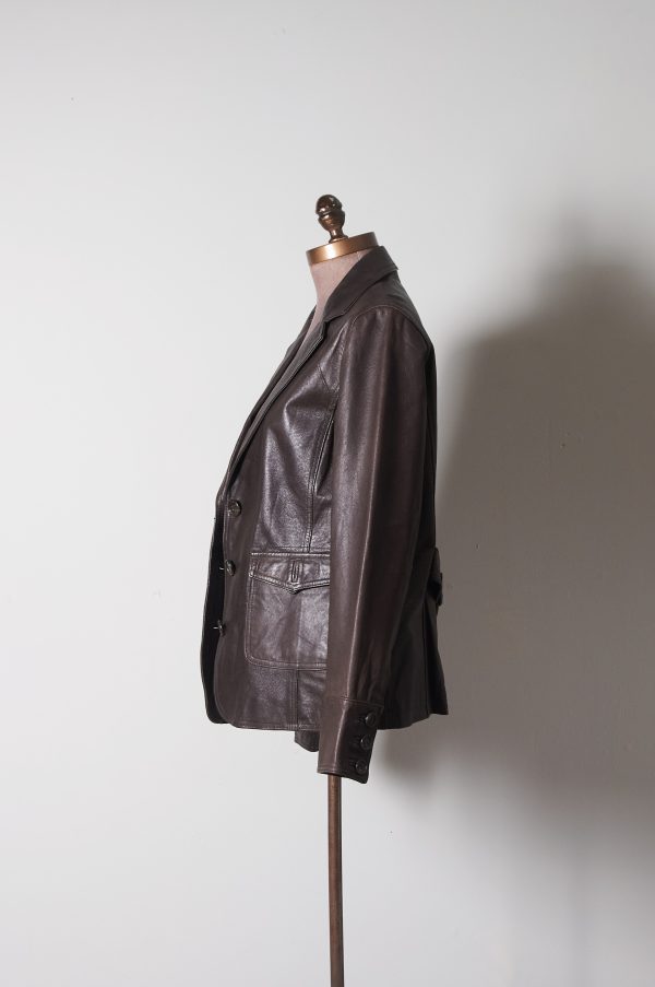 Chaqueta de cuero genuino talla M mujer - Imagen 4