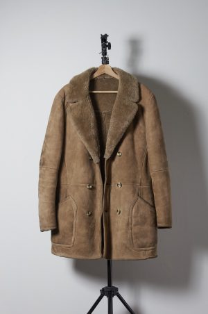 Sheepskin Solapa doble abotonado español Talla M(H)