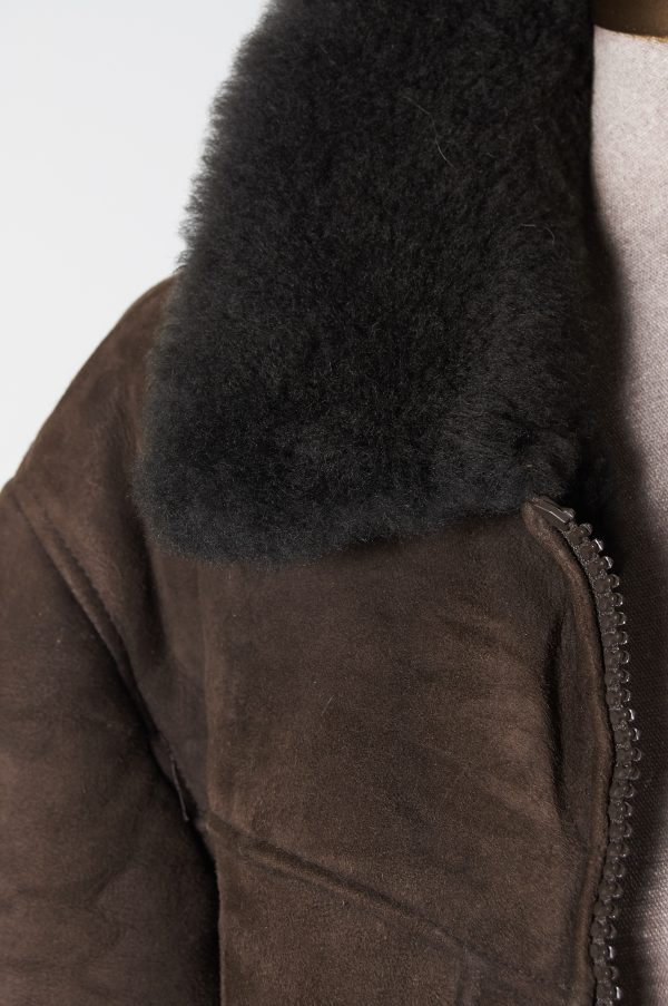 Sheepskin genuino de cuero y lana de oveja gamulan talla S/M mujer - Imagen 6