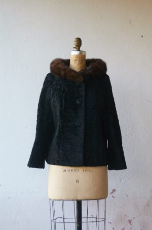 Abrigo de peletería años 50 Talla S/M
